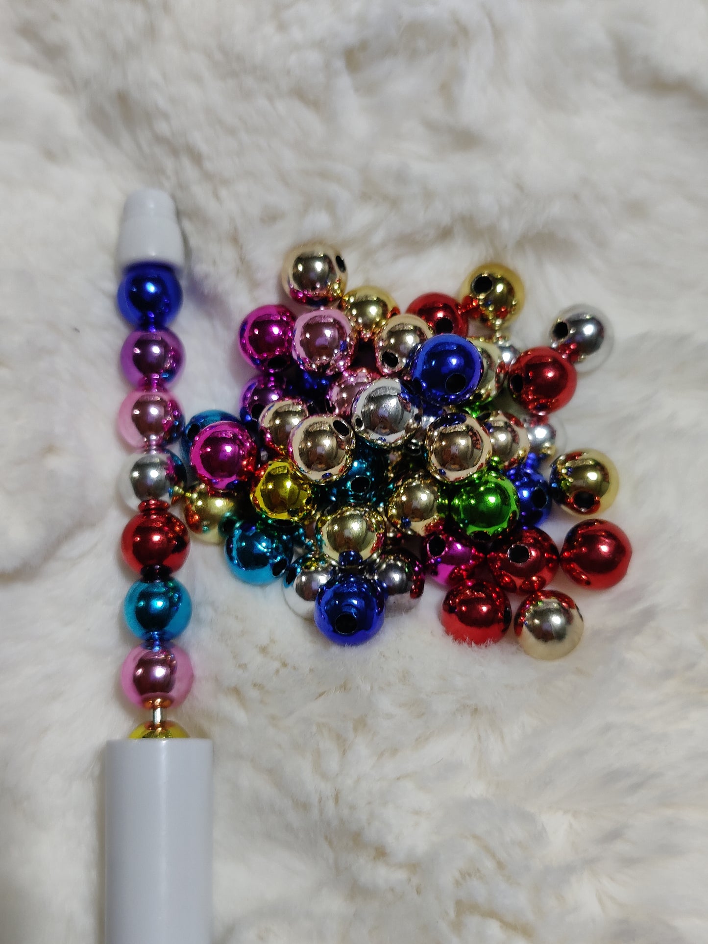 8mm Metallic Beads