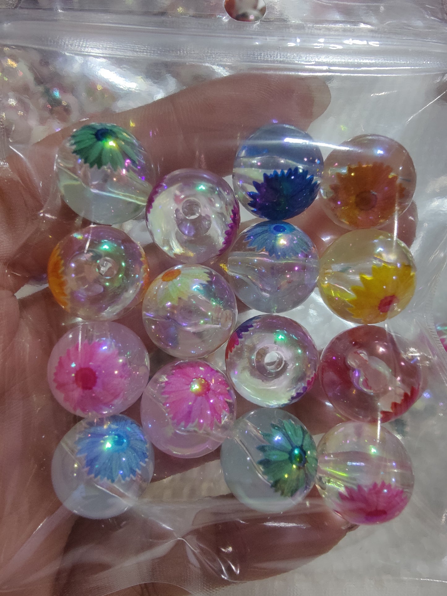 16mm Flower Printed