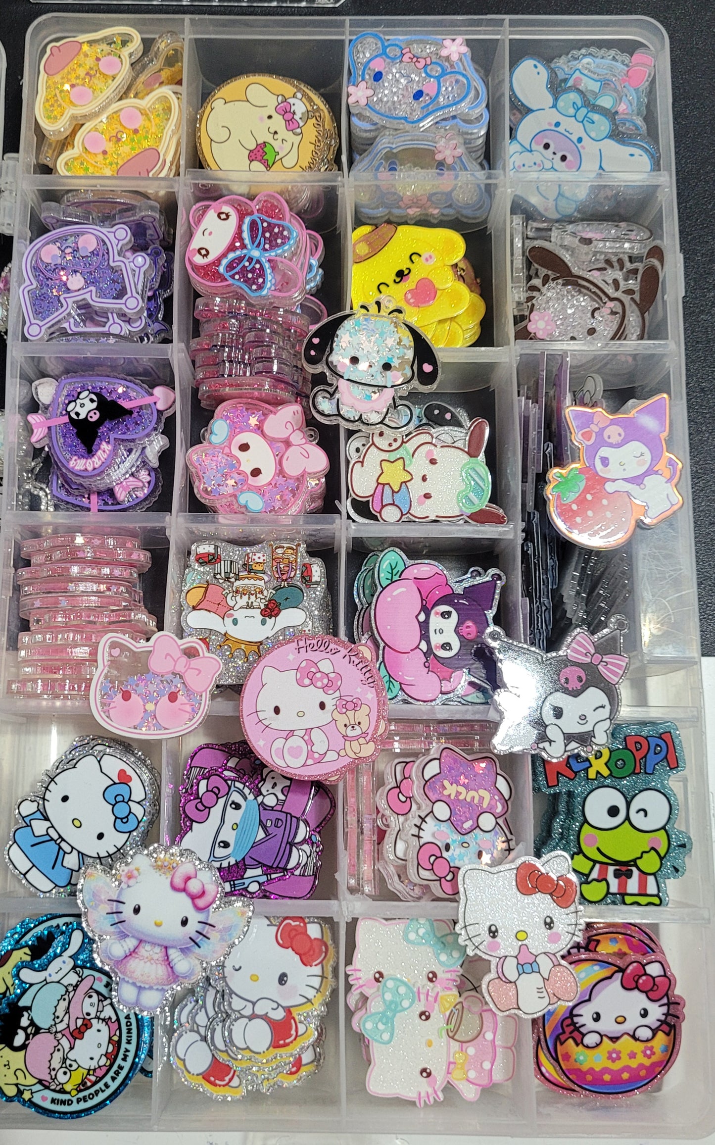 Glitter Acrylics - Badge Reel, phone grip