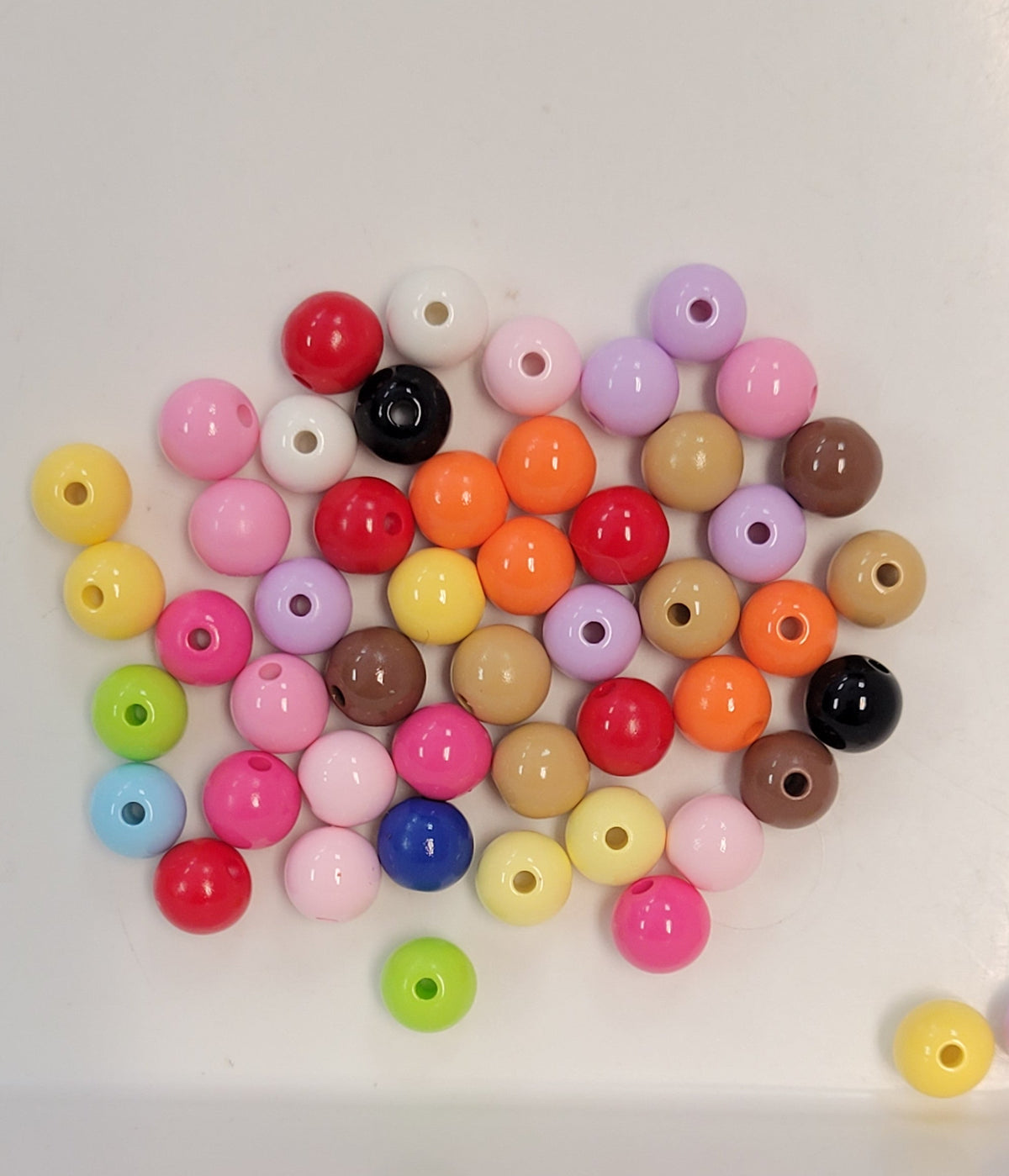 8mm color Beads - sm hole