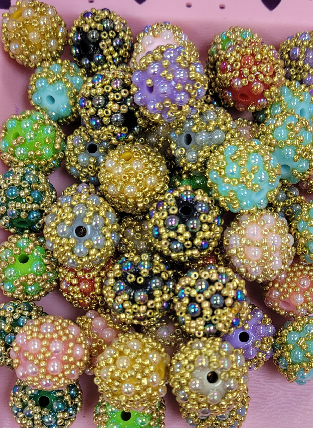 Multi Color Gold & Pearl