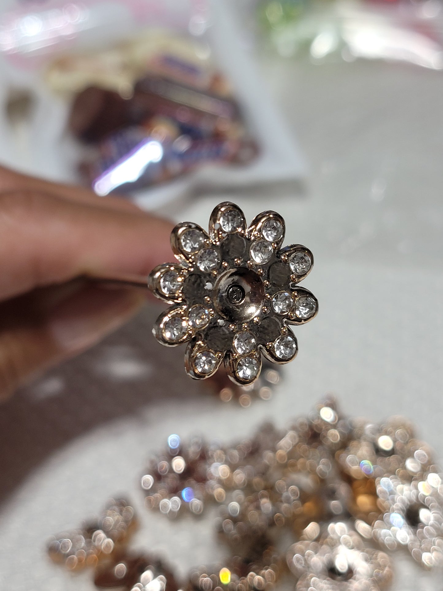 Rose Gold Flower Butterfly Bead