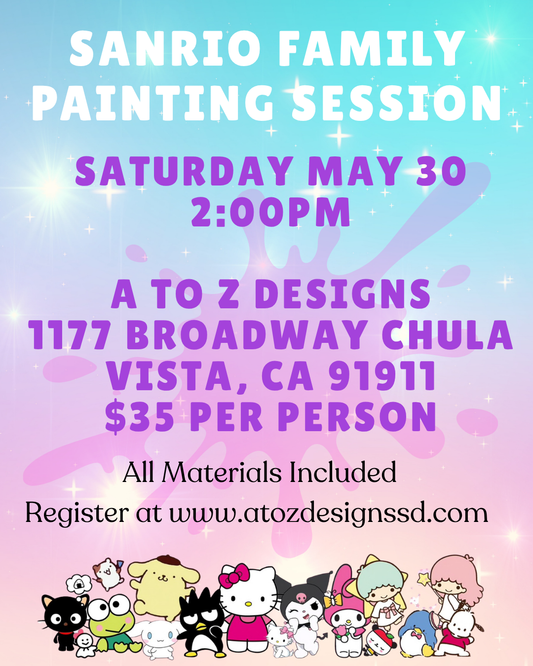 Sanrio Family Paint Session
