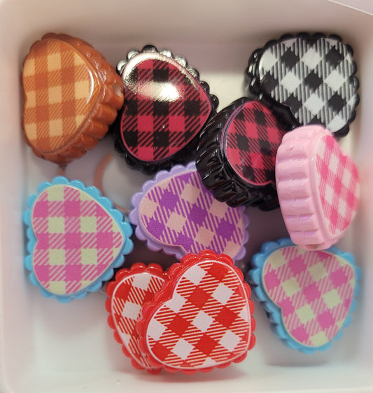 Gingham hearts