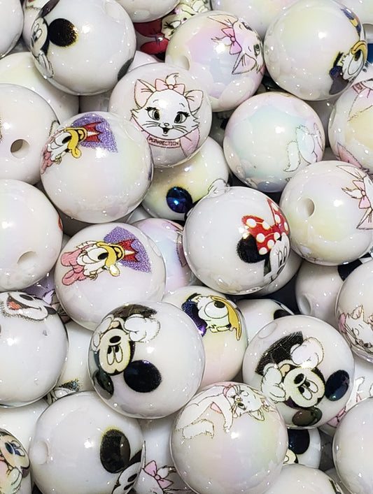 16mm Mickey and Friends white   20  pieces