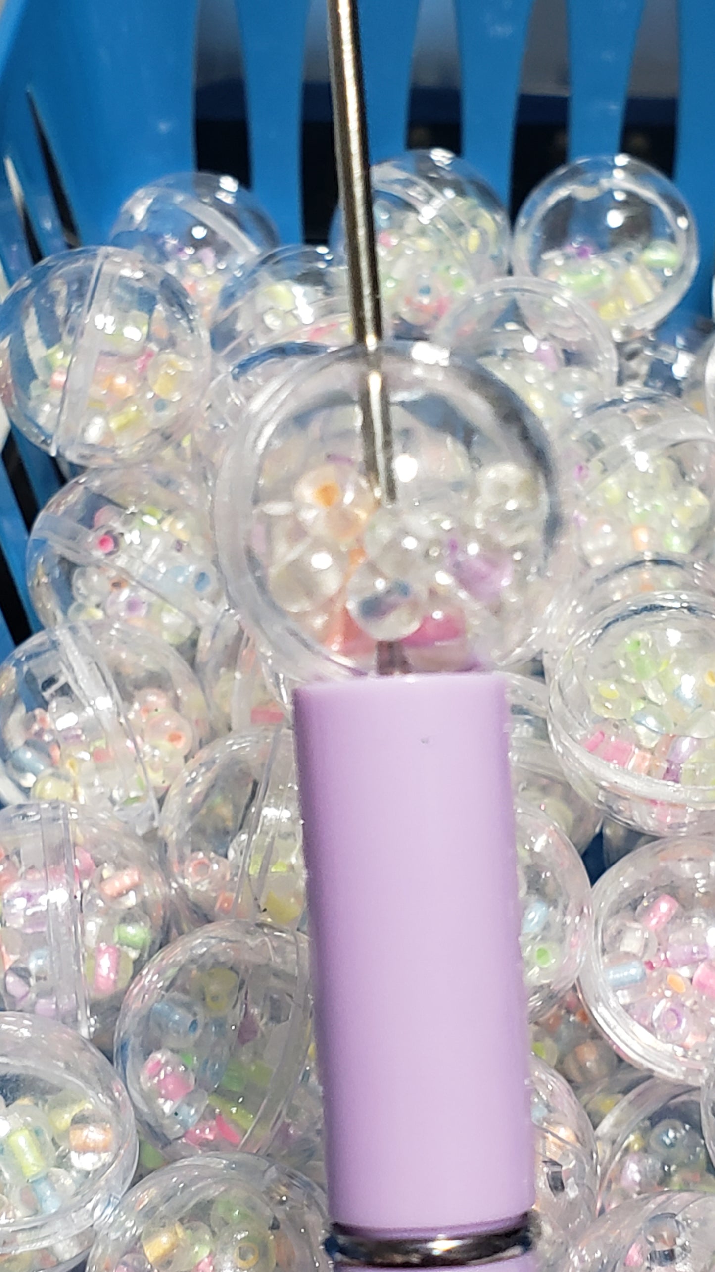 20mm Plastic Double Layer seed beads - 10 pieces