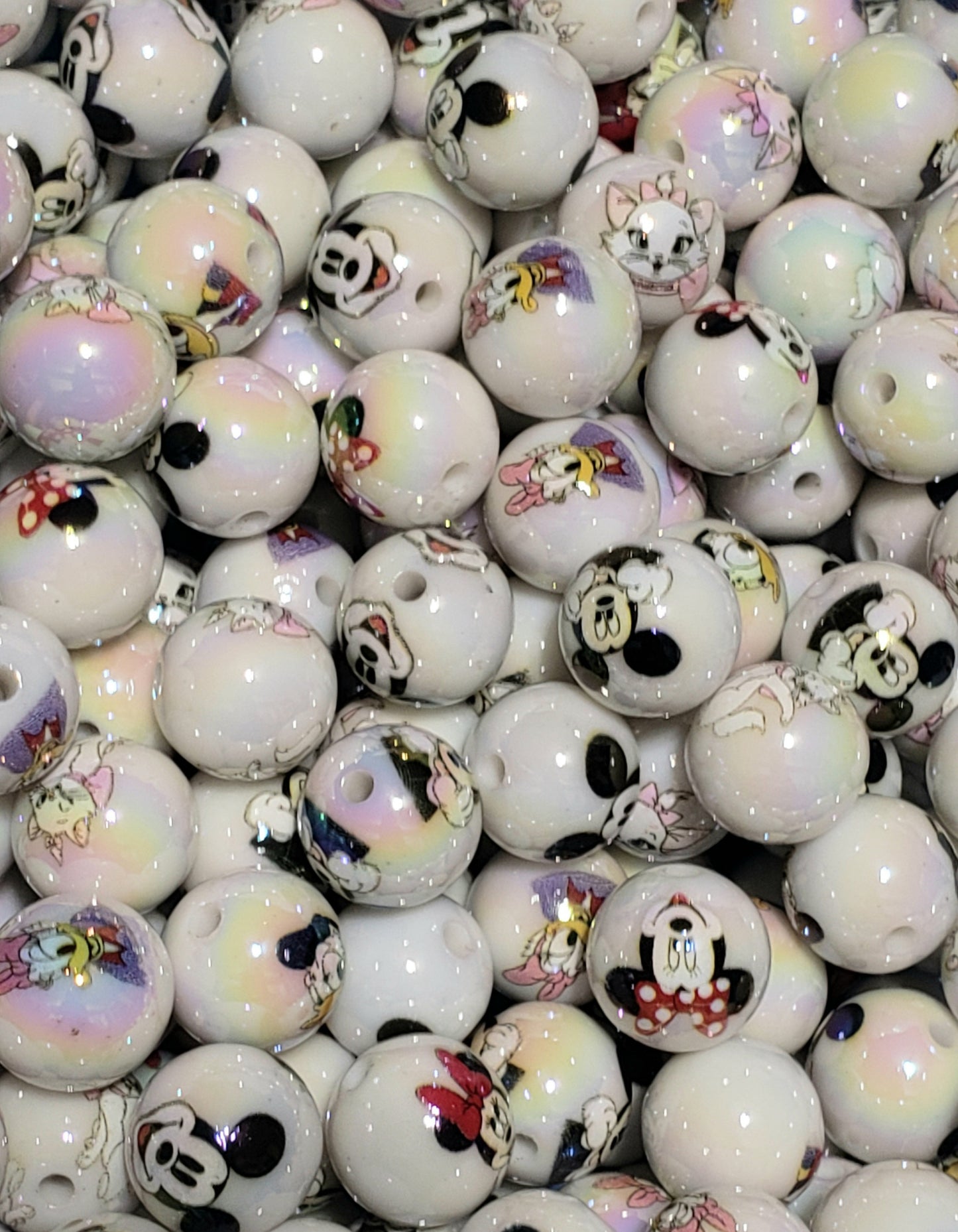 16mm Mickey and Friends white   20  pieces