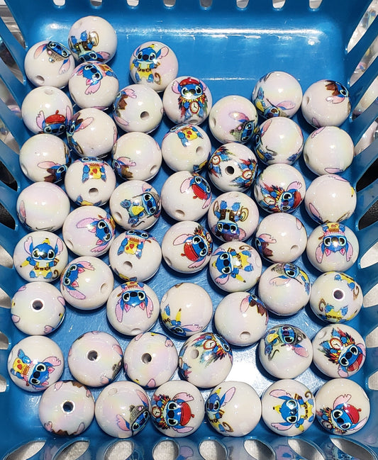 16mm Stitch Blue Alien 20  pieces