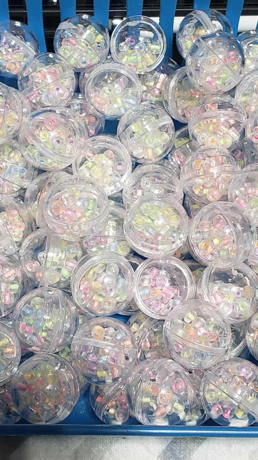 20mm Plastic Double Layer seed beads - 10 pieces