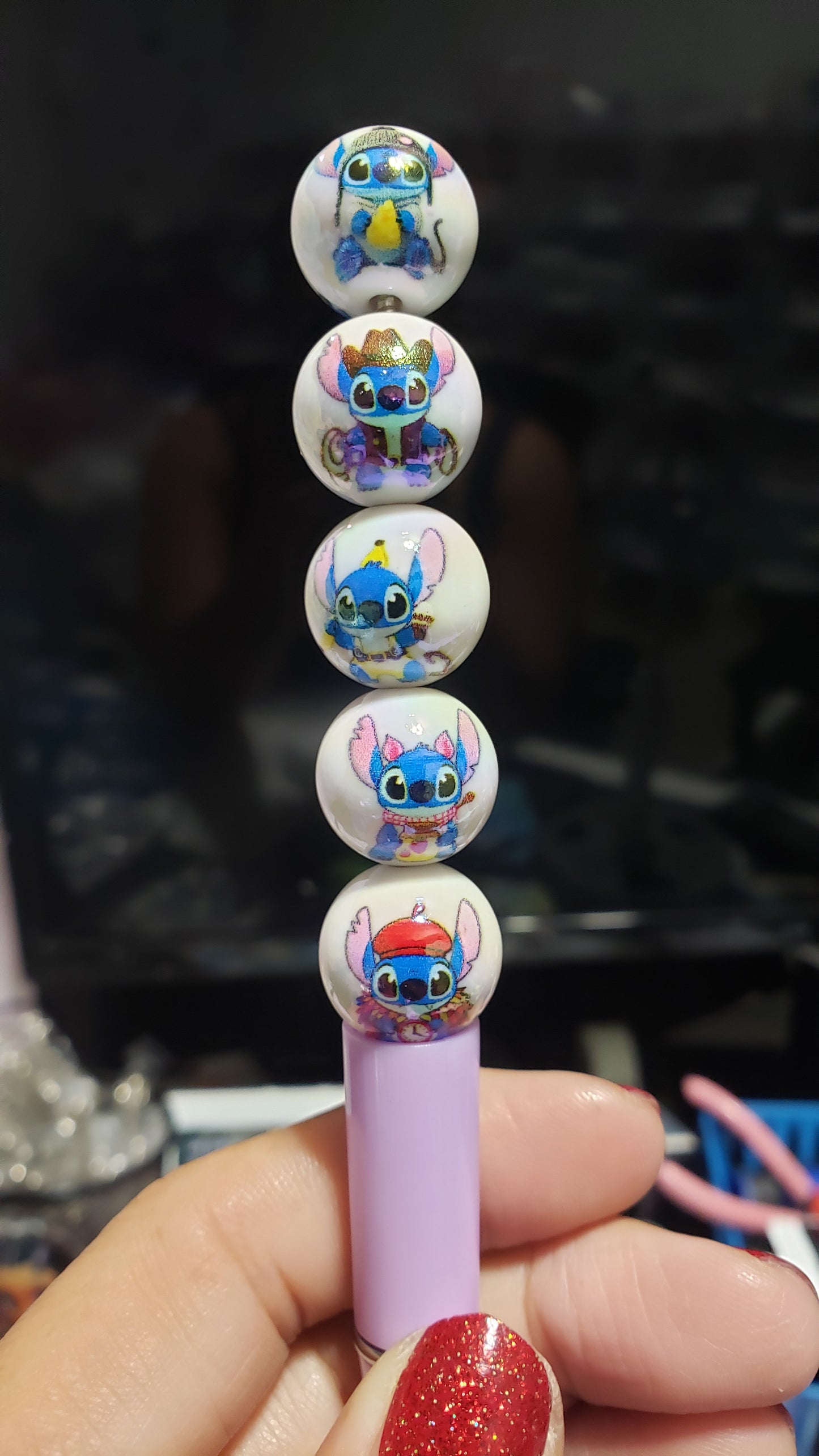 16mm Stitch Blue Alien 20  pieces